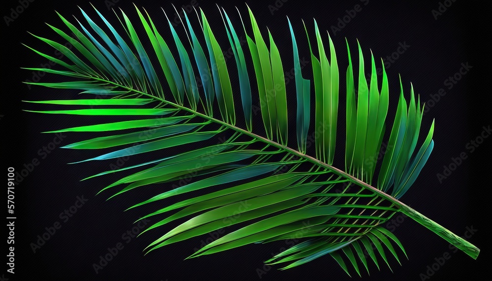  a close up of a green leaf on a black background with a black background and a black back ground wi