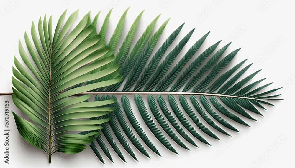  a close up of a green leaf on a white background with a brown stick in the middle of the image and 