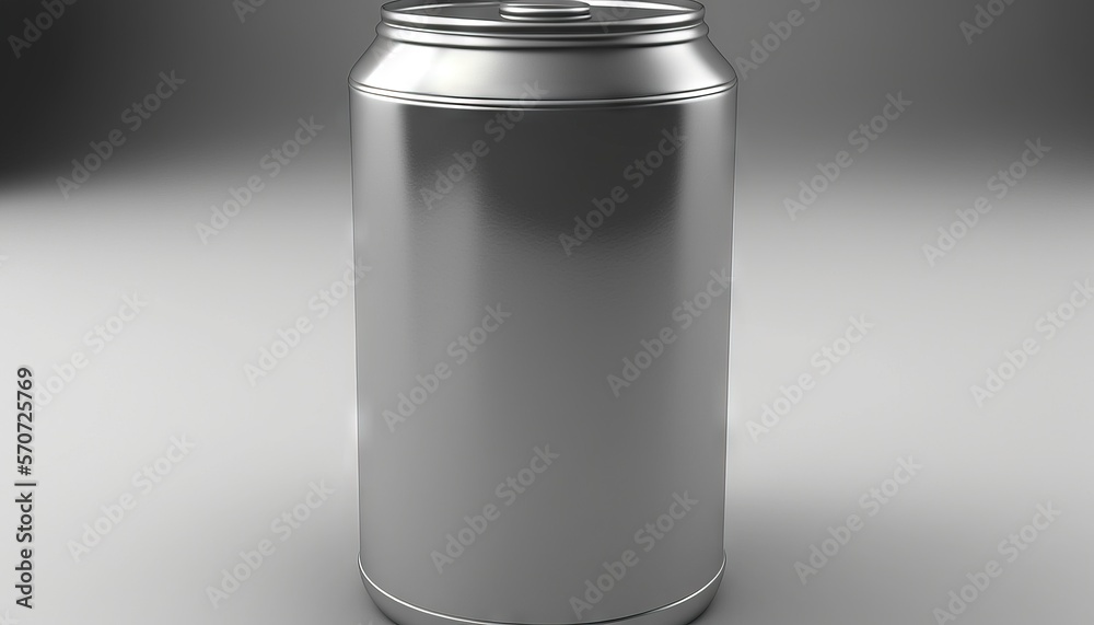  a can of soda on a white background with a shadow on the floor and a black background with a white 