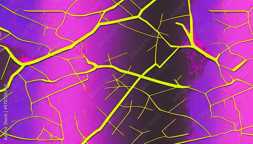  a purple and yellow background with yellow branches on its sides and a black background with yello