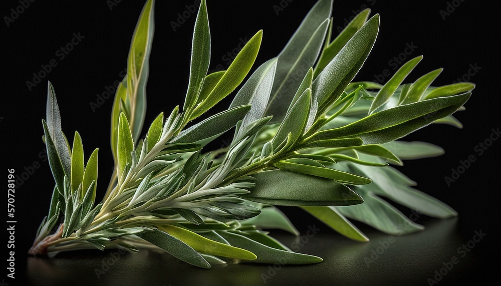  a close up of a green plant on a black surface with a black background and a black background with 