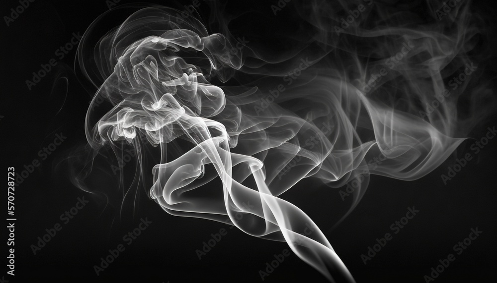  a black and white photo of smoke on a black background with a black background and a white smoke li