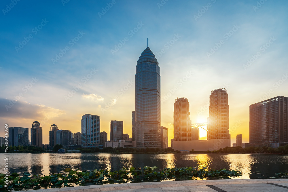 Modern Building, Central Business District, Shaoxing Diyang Lake