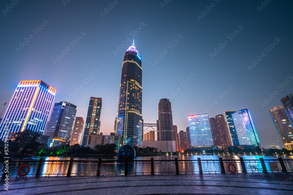 Shaoxing City Landscape Night Scenery