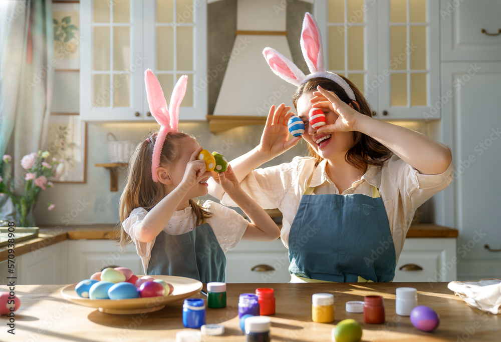 happy family at Easter