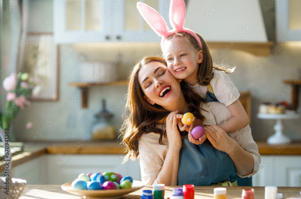 happy family at Easter