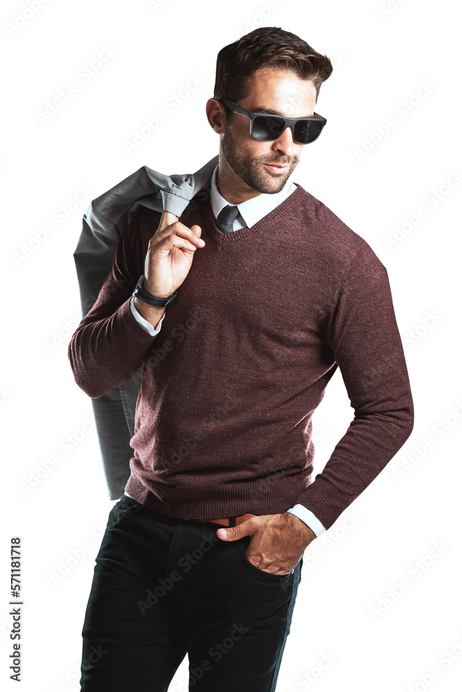 A stylish young business person in semi-formal dressings wearing a heart-throb attitude posing with 