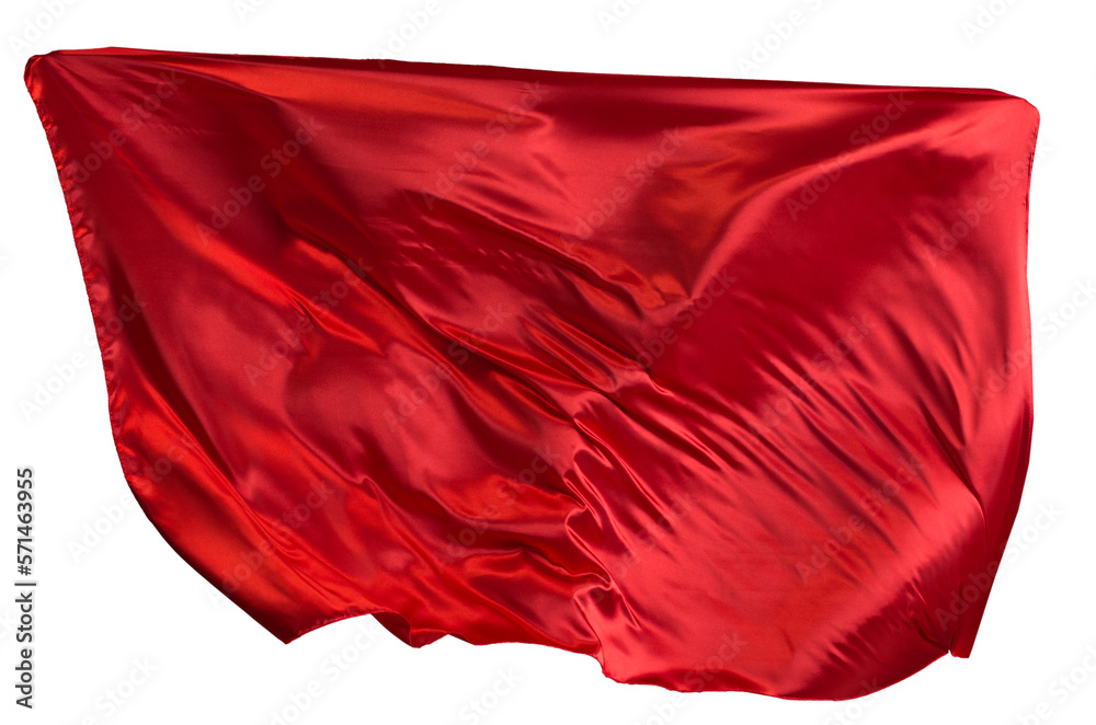 Red cloth flutters