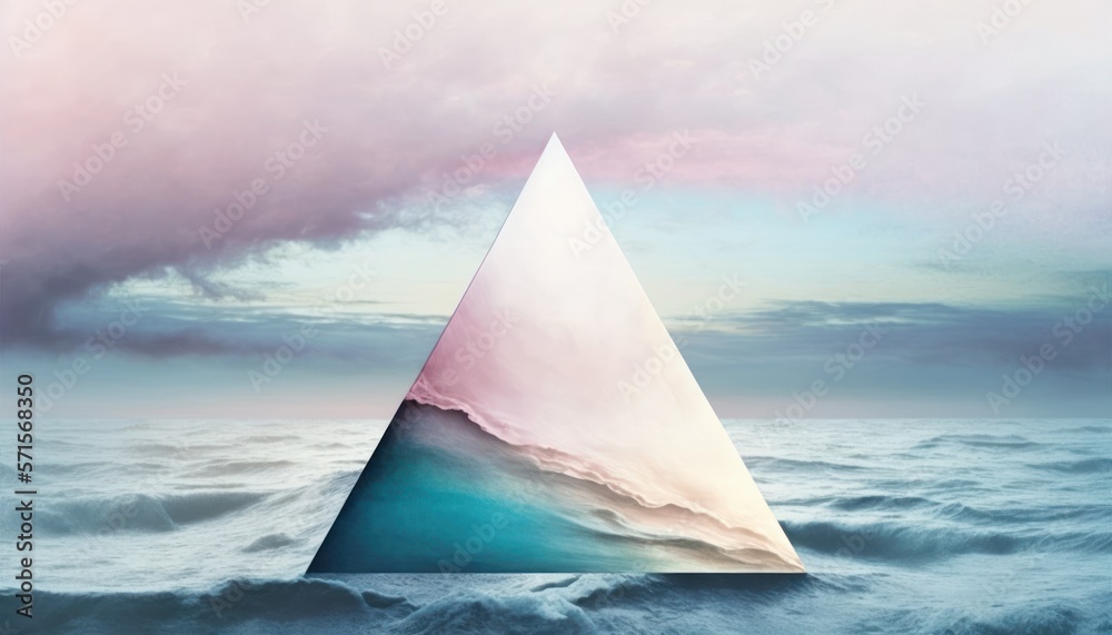 abstract triangle in the ocean