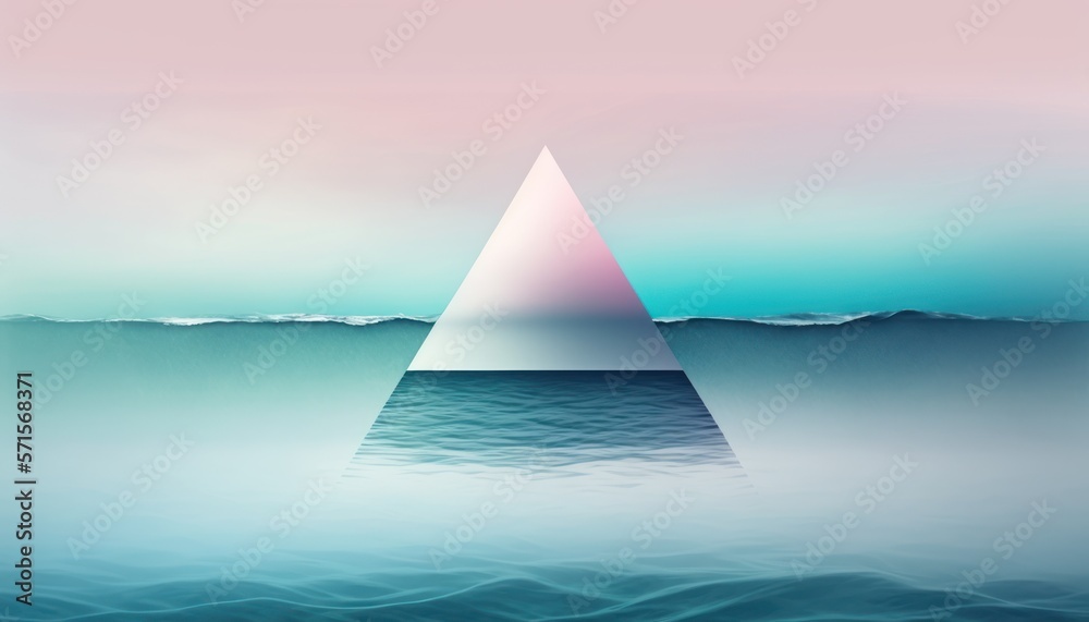 abstract triangle in the ocean