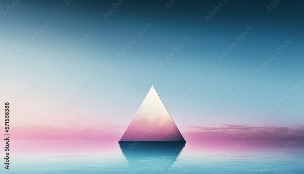 abstract triangle in the ocean