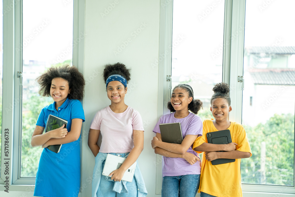 Group of schoolchildren during studying in classroom at school,Academic Concept.