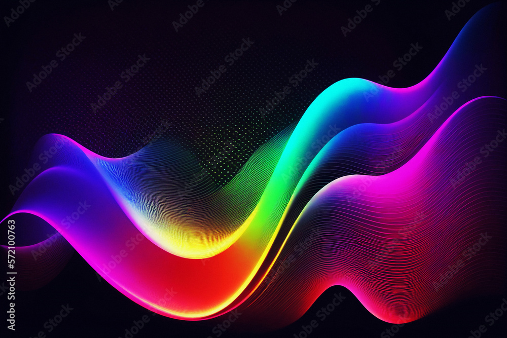 Swirling Iridescent Abstract - Generative Ai