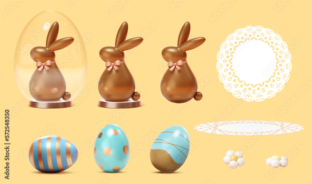 3D Easter element set