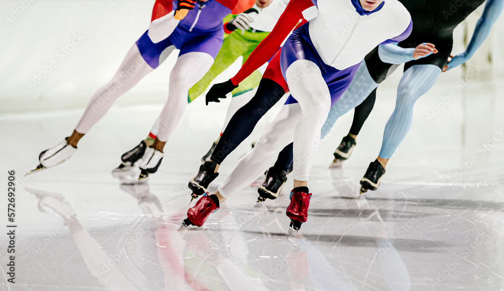 men mass start race of speed skating competition