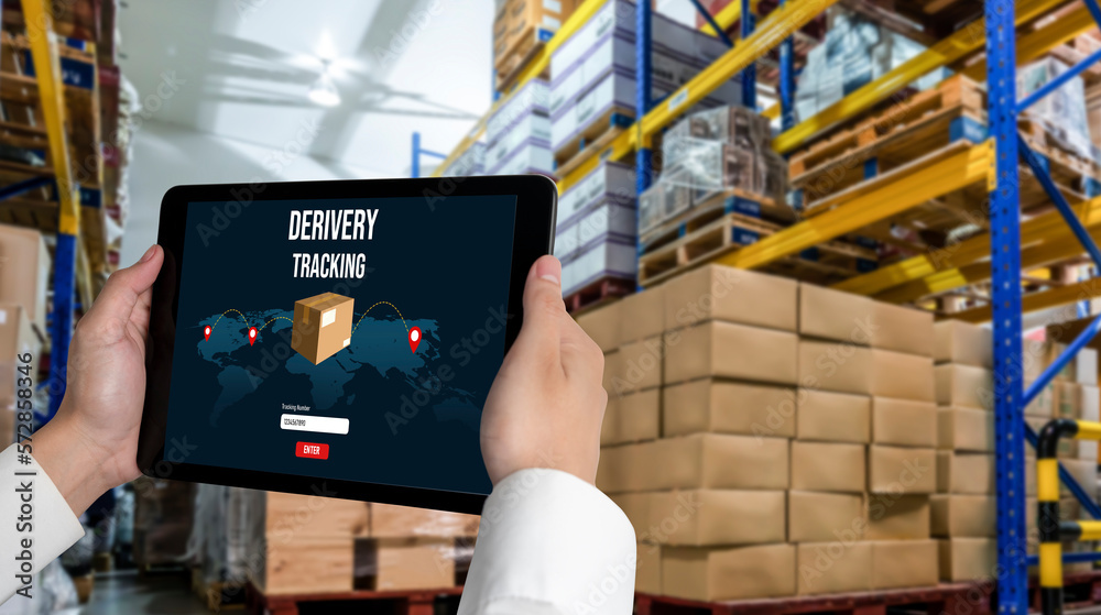 Delivery tracking system for e-commerce and modish online business to timely goods transportation an