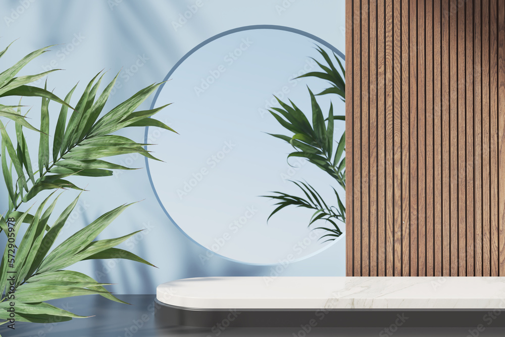 minimal podium 3d scene for cosmetic product background, Stage showcase pedestal, 3d rendering