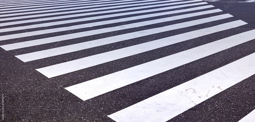 Intersection crosswalk at night in Shinjuku, Tokyo