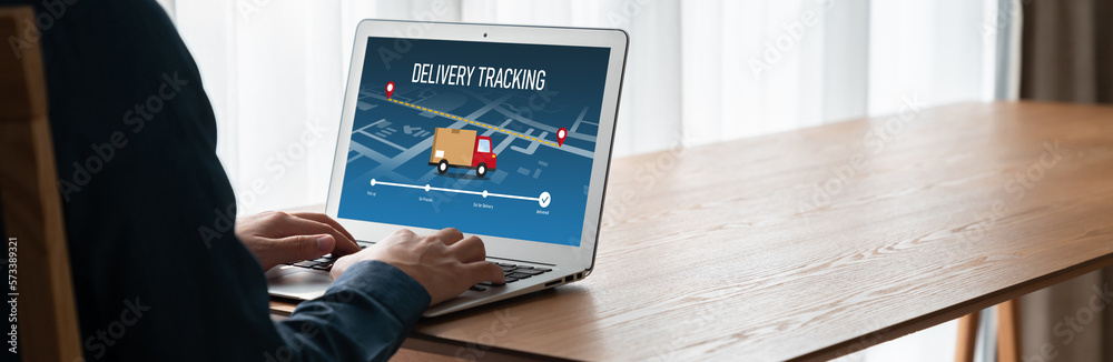 Delivery tracking system for e-commerce and modish online business to timely goods transportation an