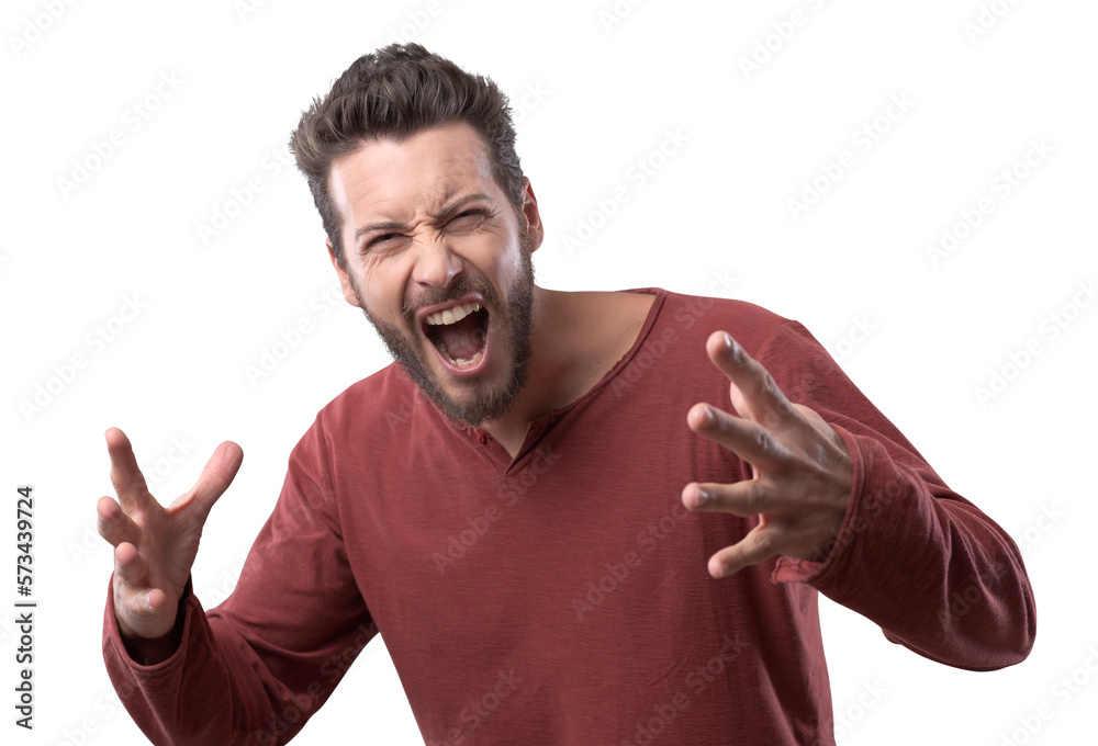 Angry man shouting out loud