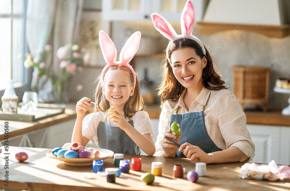 happy family at Easter