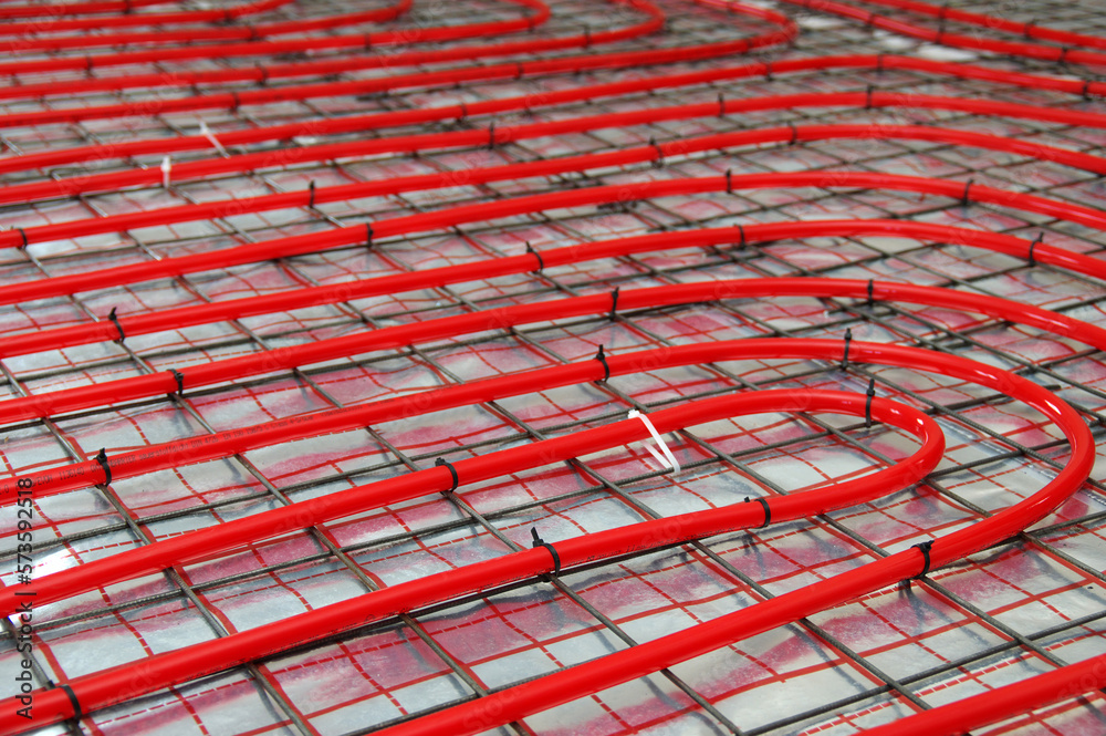 Underfloor heating in construction of new house