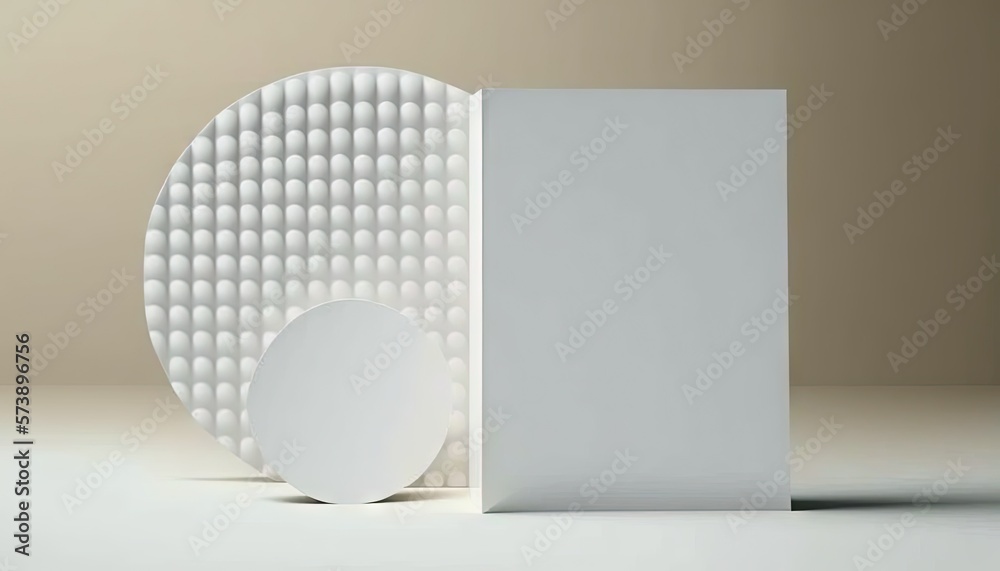  a white box with a white circle on it and a white box with a white circle on the front of it and a 