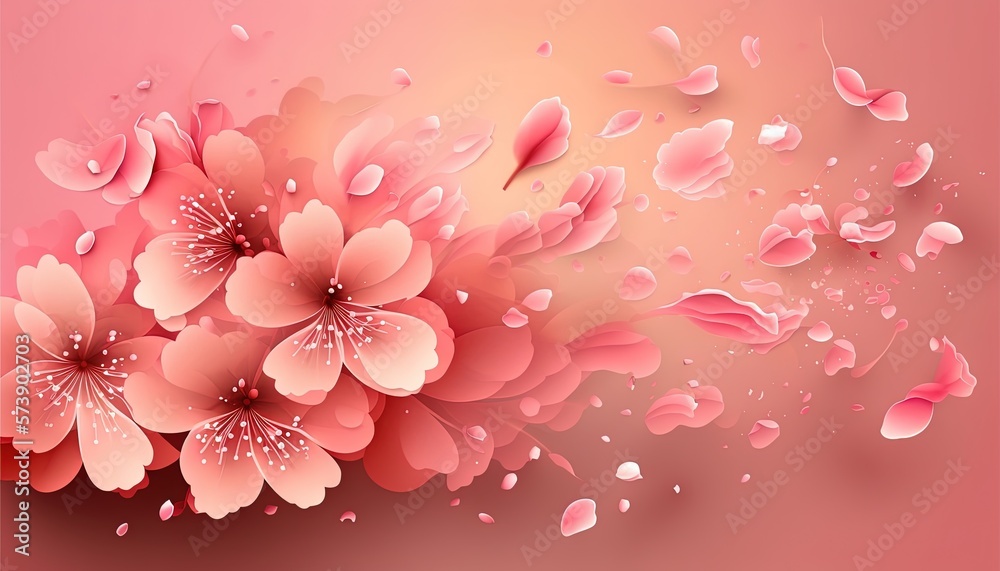  a bunch of pink flowers on a pink background with a butterfly flying above it and a pink background