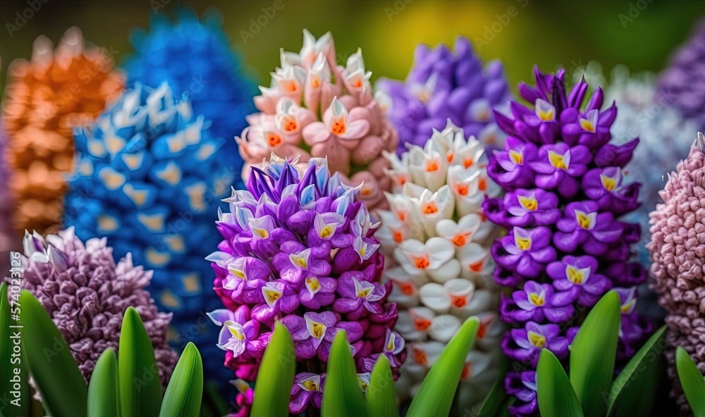  a bunch of flowers that are sitting in the grass together.  generative ai