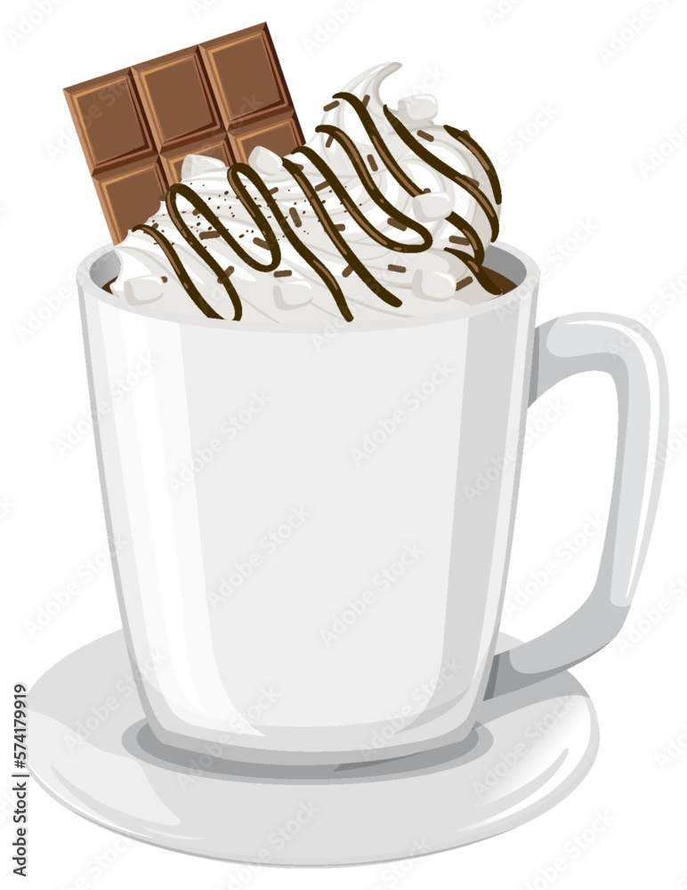 Hot chocolate with whipped cream