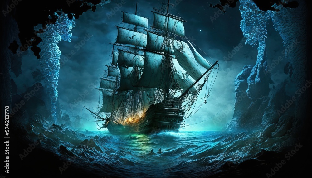 The hunt for the golden pirate ship trapped in ice - Generative AI