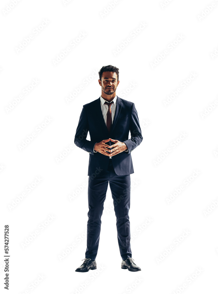 Corporate businessman isolated on a transparent background