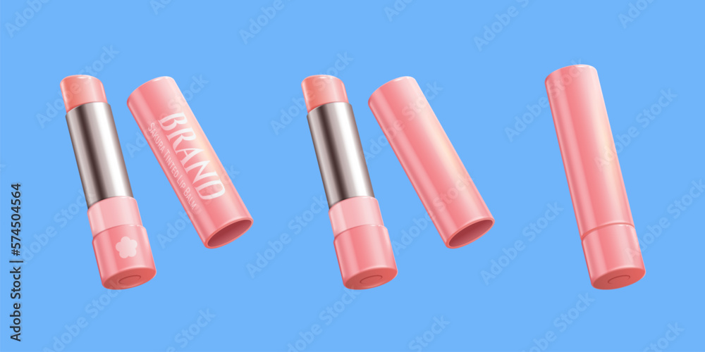 Cherry blossom tinted lip balm set