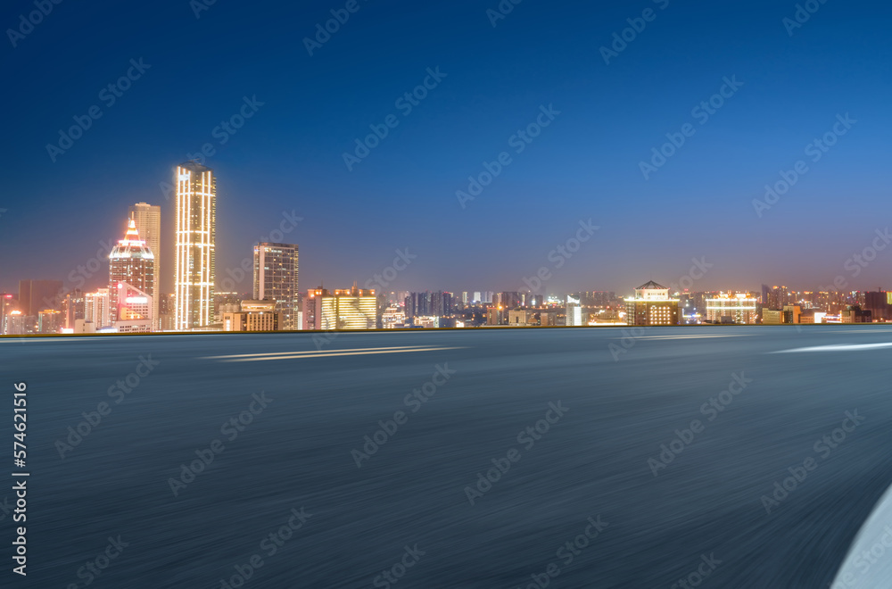 Aerial photography China Yancheng city architectural landscape night view