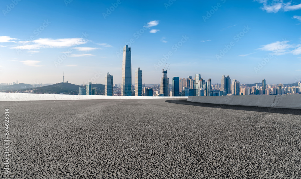 Aerial photography of Qingdao Fushan Bay architectural landscape skyline