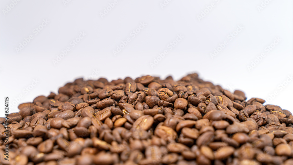 Coffee beans, background, texture, close-up