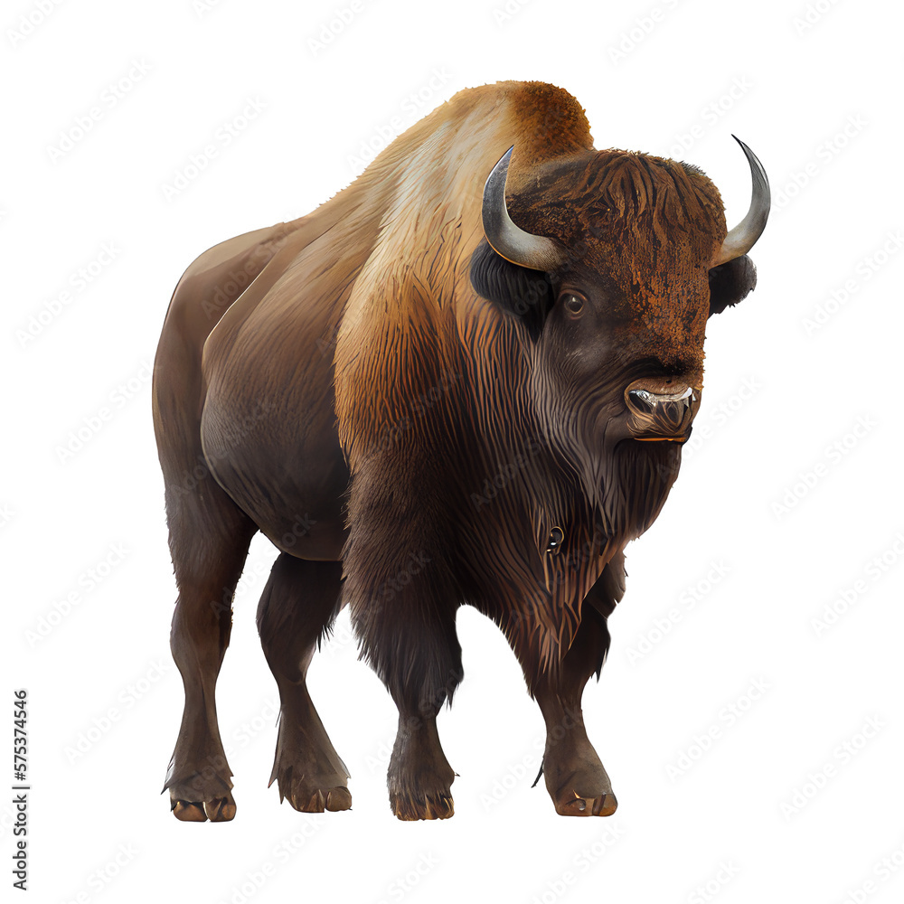 buffalo isolated on white