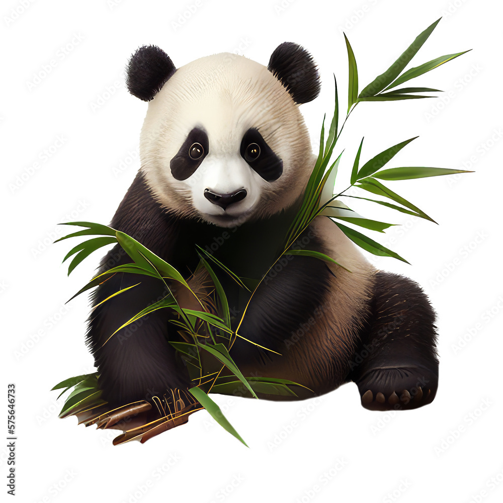 giant panda eating bamboo