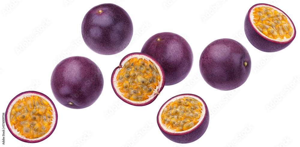 Passion fruit isolated on white background