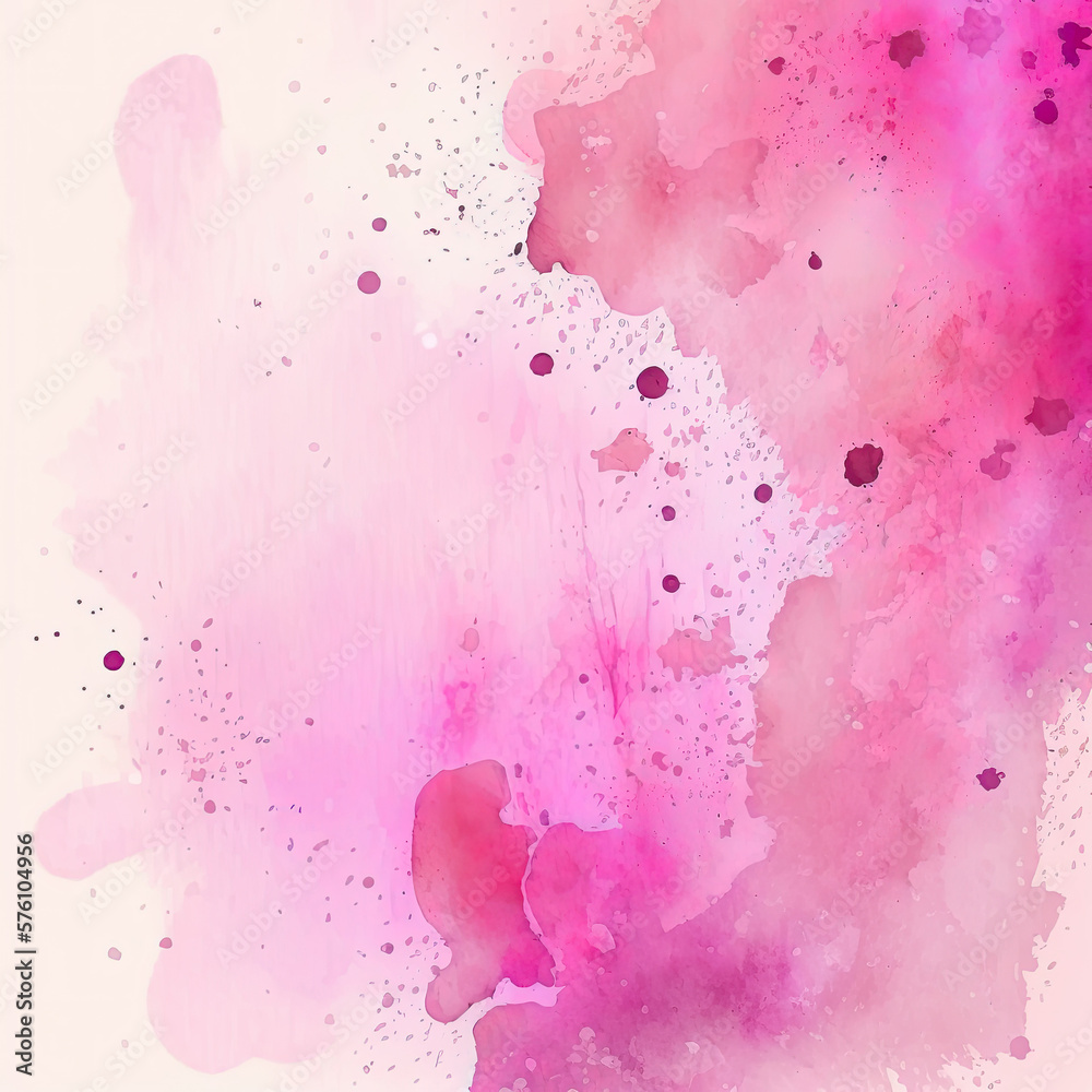 Abstract Pink Watercolor Background. Illustration Generative AI