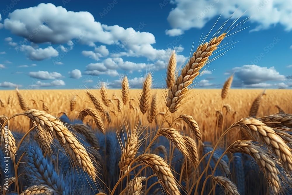 A field with wheat.Generative AI