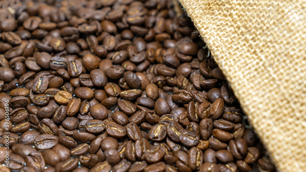 Coffee beans, background, texture, close-up