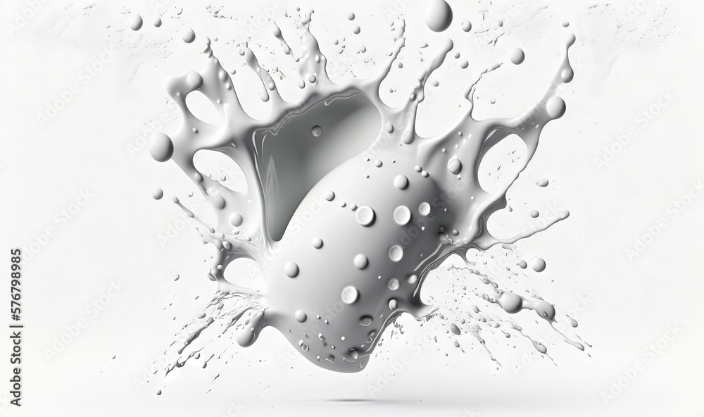  a splash of water on a white background with a heart shaped hole in the middle of the image with dr