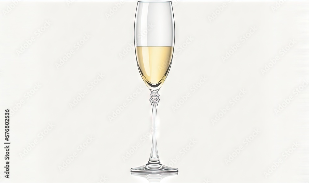  a glass of wine is shown on a white background with a reflection of the wine glass in the foregroun