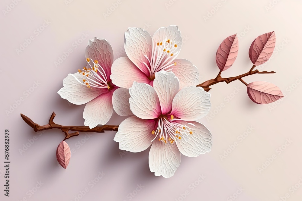 Cherry Blossoms. Generative AI