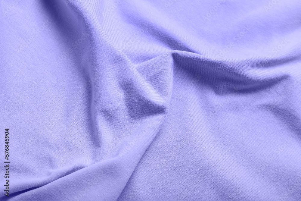 Texture of violet fabric as background, closeup