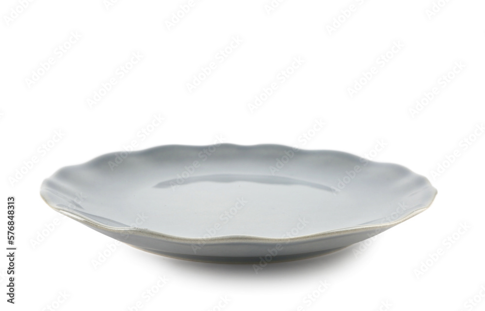 Ceramic plate isolated on white background