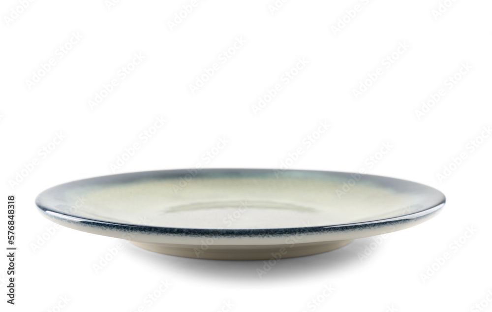 Ceramic plate isolated on white background