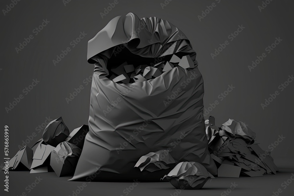 Sack of garbage for the background Garbage dump, Bin, Trash, Garbage, Rubbish, Plastic Bags, Black B