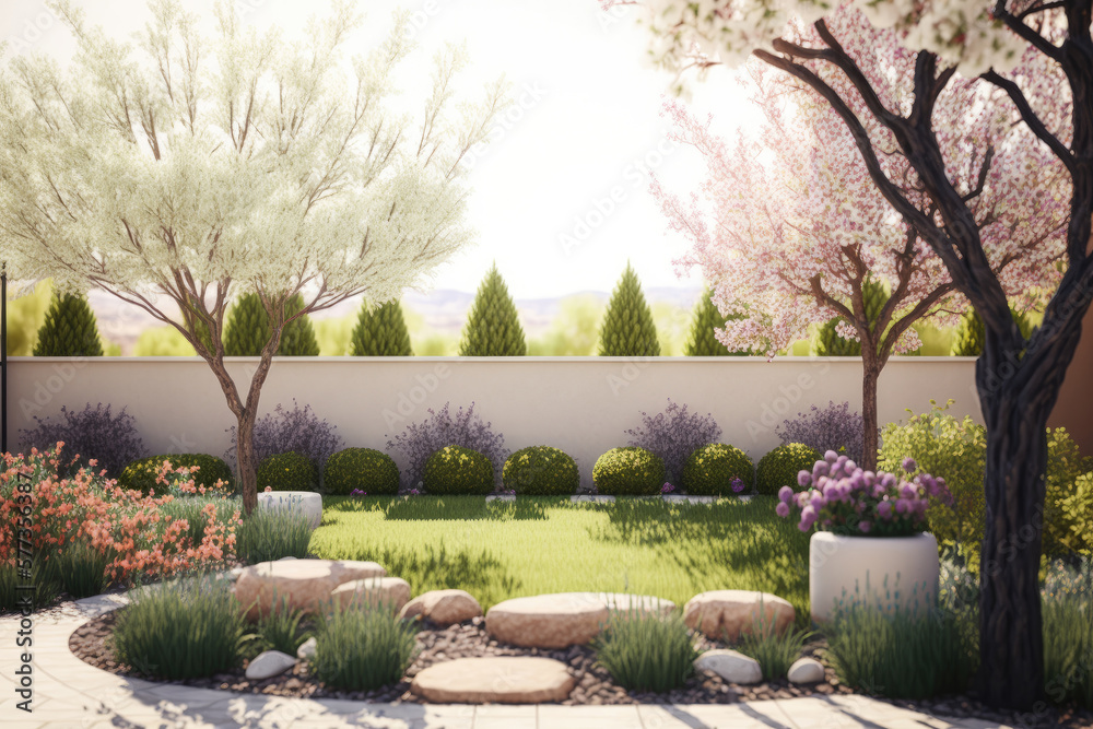 Spring Natural Background. Illustration Generative AI